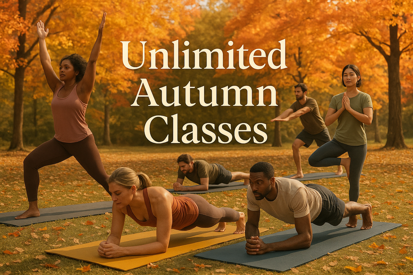 Can you put the words over this "Unlimited Autumn Classes"